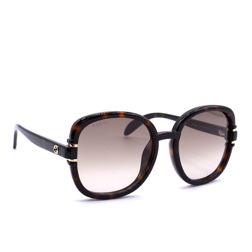 Gucci GG1068SA Havana Brown Sunglasses | Authentic | New w/ Case | 57-19 - Picture 4 of 13